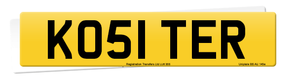 Registration number KO51 TER